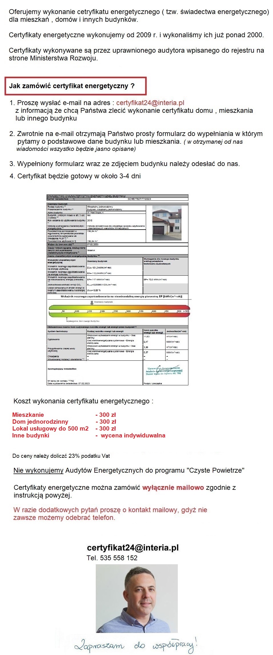 audyty energetyczne domów Gmina Głowaczów